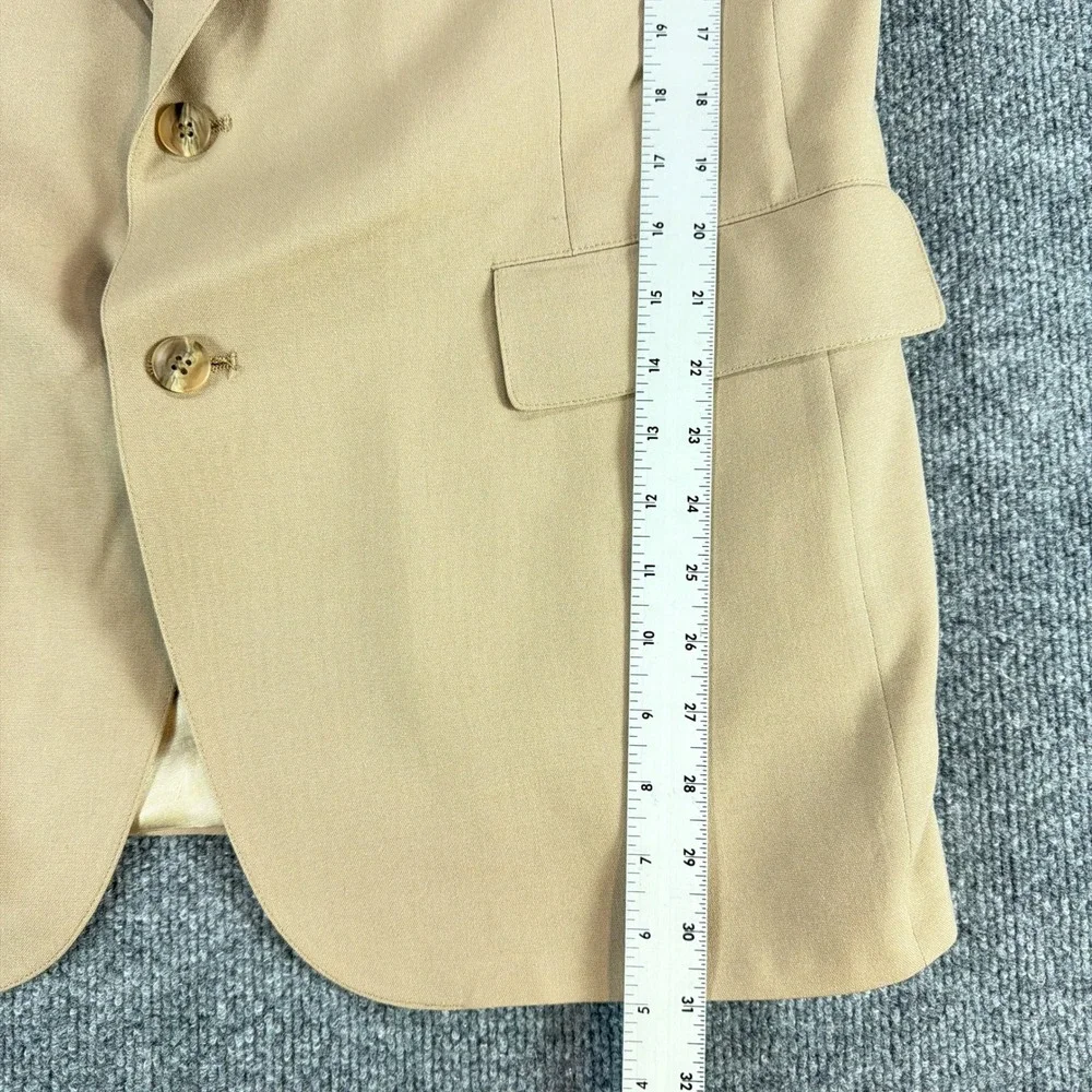 VTG Nordstrom Mens Tan Virgin Wool Blazer Sport Coat Union Made USA Beige 42R